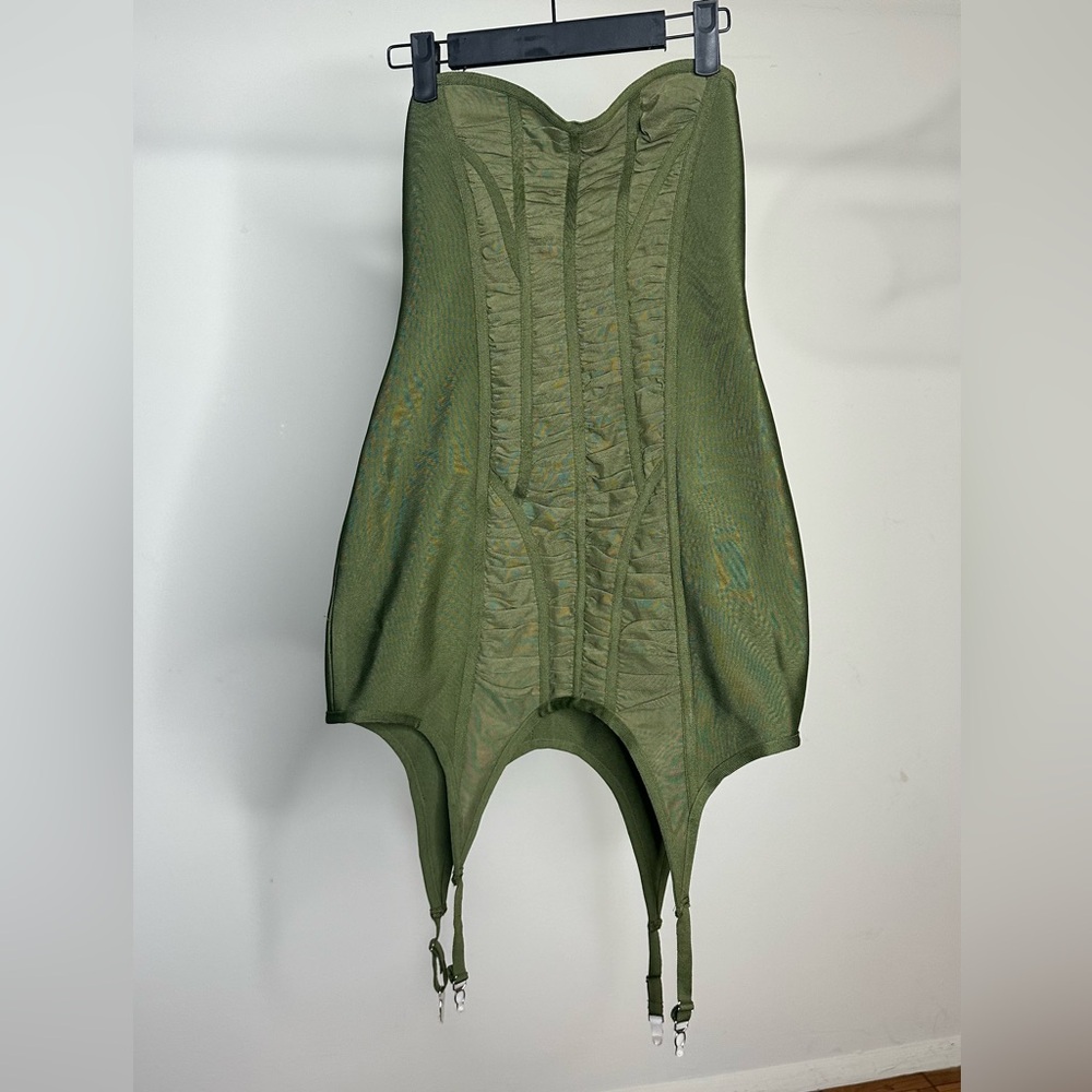 PrettyLittleThing Olive Green Shapewear Corset